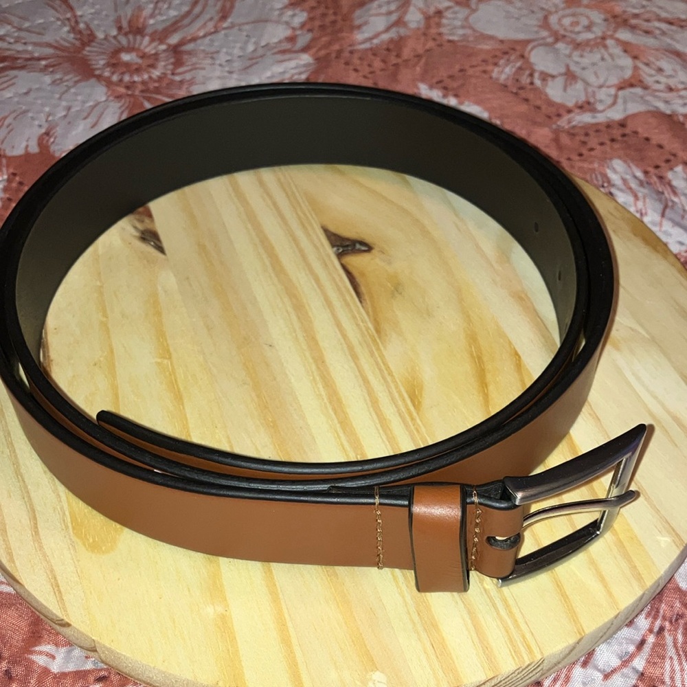Men's Brown 100% Genuine Leather Belt Made In India Size XL (42”) Waist
